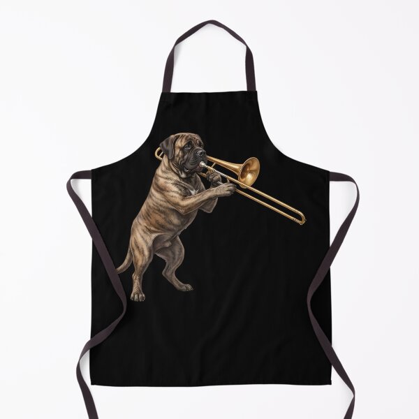 Item preview, Mastiff Playing Trombone Player Trombonist Dog Lover designed and sold by DoodleTortle.