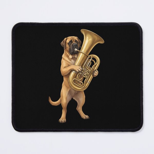 Item preview, Mastiff Playing Tuba Player Tubaist Dog Lover designed and sold by DoodleTortle.
