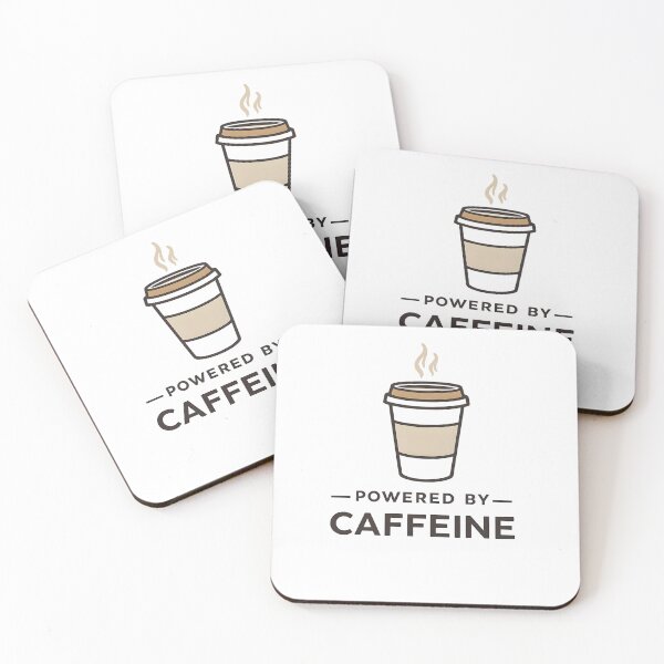 Item preview, Powered by Caffeine – Minimalist Coffee T-Shirt designed and sold by jahiggin.