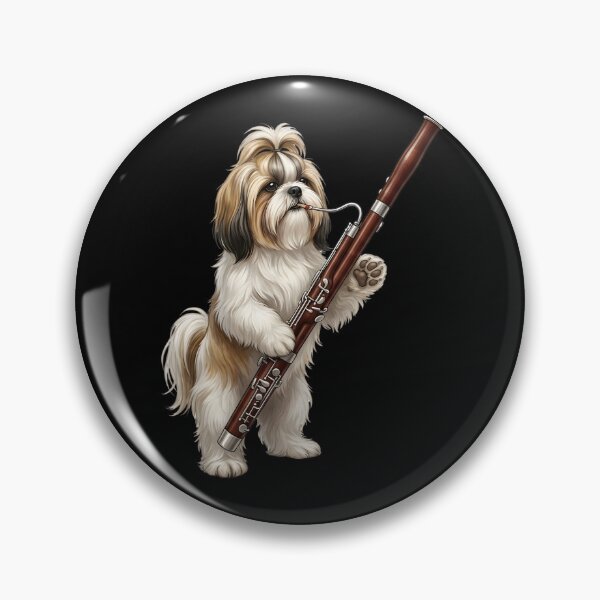 Item preview, Shih Tzu Playing Bassoon Player Bassoonist Dog Lover designed and sold by TerryConnells.