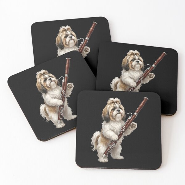 Item preview, Shih Tzu Playing Bassoon Player Bassoonist Dog Lover designed and sold by TerryConnells.