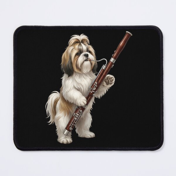 Item preview, Shih Tzu Playing Bassoon Player Bassoonist Dog Lover designed and sold by TerryConnells.