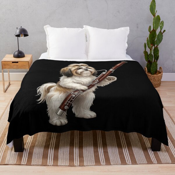 Item preview, Shih Tzu Playing Bassoon Player Bassoonist Dog Lover designed and sold by TerryConnells.