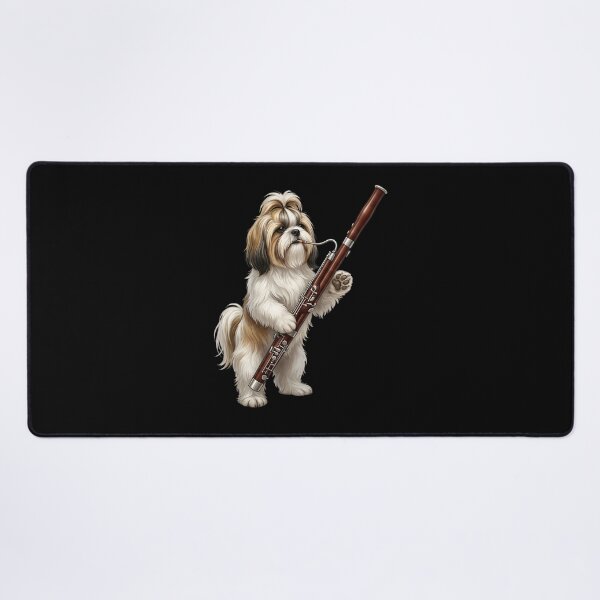 Item preview, Shih Tzu Playing Bassoon Player Bassoonist Dog Lover designed and sold by TerryConnells.