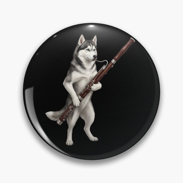 Item preview, Siberian Husky Playing Bassoon Player Bassoonist Dog Lover designed and sold by TerryConnells.