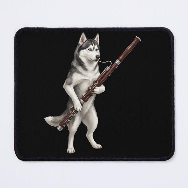 Item preview, Siberian Husky Playing Bassoon Player Bassoonist Dog Lover designed and sold by TerryConnells.