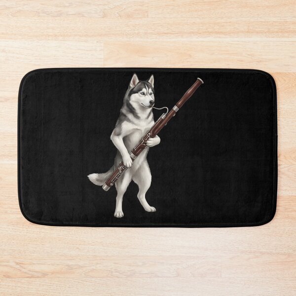 Item preview, Siberian Husky Playing Bassoon Player Bassoonist Dog Lover designed and sold by TerryConnells.