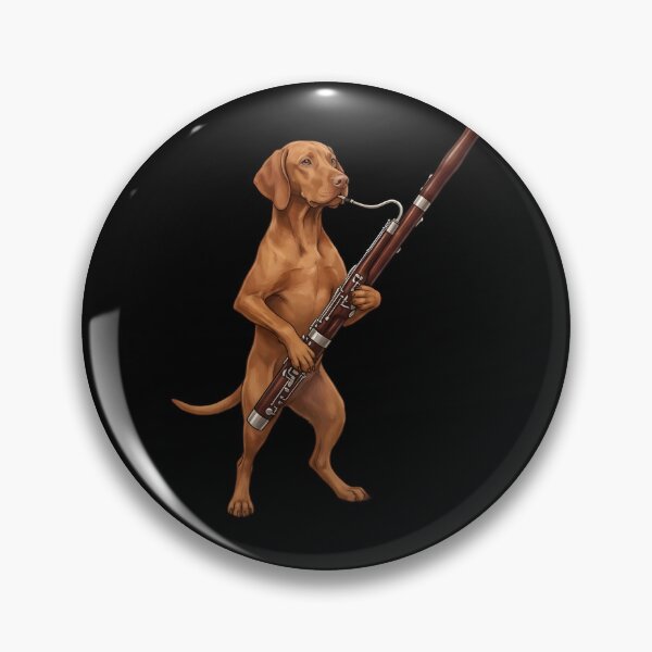 Item preview, Vizsla Playing Bassoon Player Bassoonist Dog Lover designed and sold by TerryConnells.