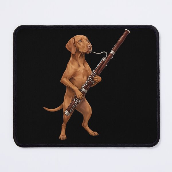 Item preview, Vizsla Playing Bassoon Player Bassoonist Dog Lover designed and sold by TerryConnells.