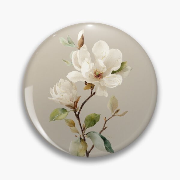 Item preview, Arte botánico minimalista de magnolia blanca designed and sold by bloomandthread.