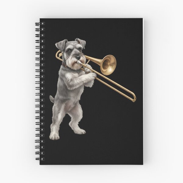 Item preview, Miniature Schnauzer Playing Trombone Player Trombonist Dog Lover designed and sold by DoodleTortle.