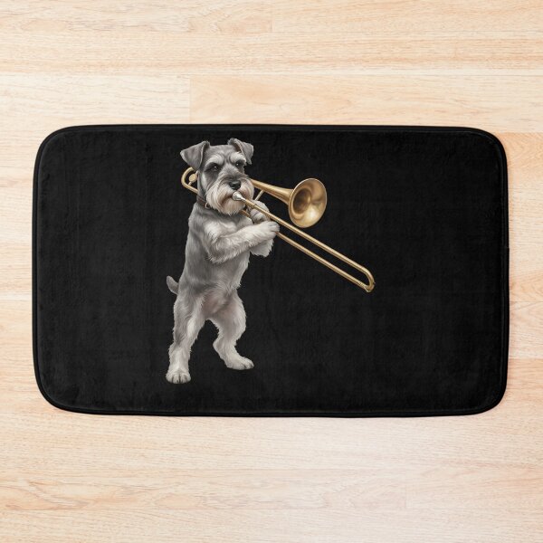 Item preview, Miniature Schnauzer Playing Trombone Player Trombonist Dog Lover designed and sold by DoodleTortle.