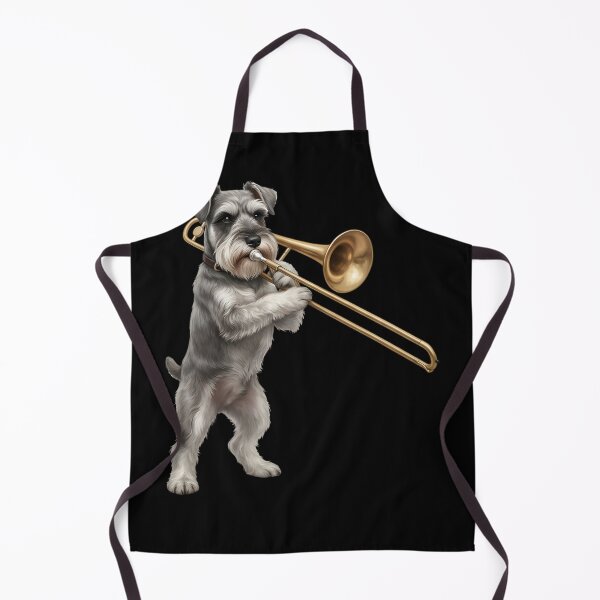 Item preview, Miniature Schnauzer Playing Trombone Player Trombonist Dog Lover designed and sold by DoodleTortle.