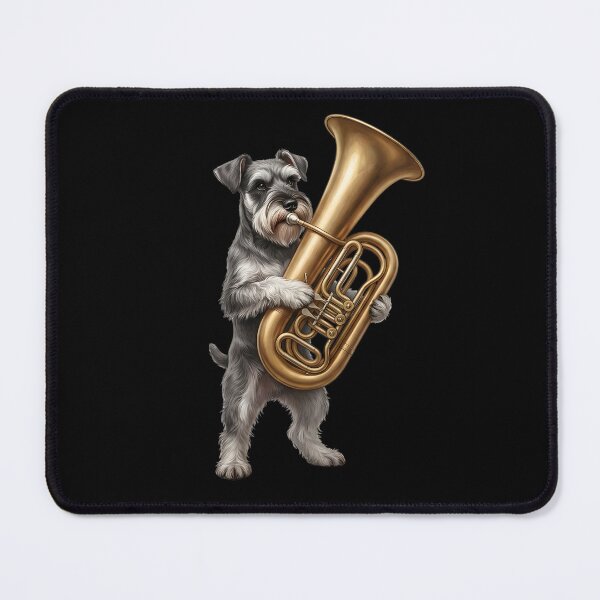 Item preview, Miniature Schnauzer Playing Tuba Player Tubaist Dog Lover designed and sold by DoodleTortle.