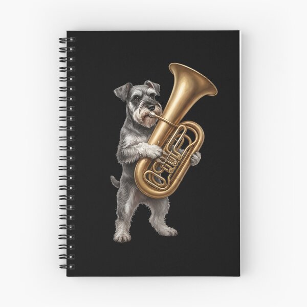 Item preview, Miniature Schnauzer Playing Tuba Player Tubaist Dog Lover designed and sold by DoodleTortle.