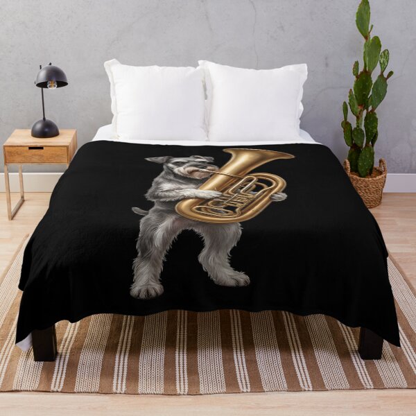 Item preview, Miniature Schnauzer Playing Tuba Player Tubaist Dog Lover designed and sold by DoodleTortle.