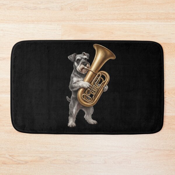 Item preview, Miniature Schnauzer Playing Tuba Player Tubaist Dog Lover designed and sold by DoodleTortle.