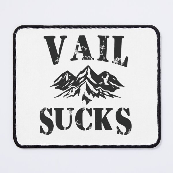 Item preview, Vail Sucks Retro Mountain Badge – Ski Humor Graphic design designed and sold by MystiColo.