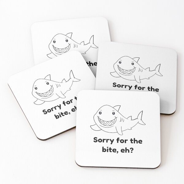 Item preview, Sorry for the Bite Eh? – Black & White Canadian Shark designed and sold by FatiZara.