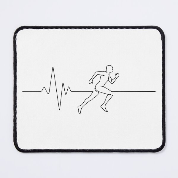 Item preview, Running Heartbeat Line Art – Dynamic Marathon & Runner Tattoo Design designed and sold by Fuechse.
