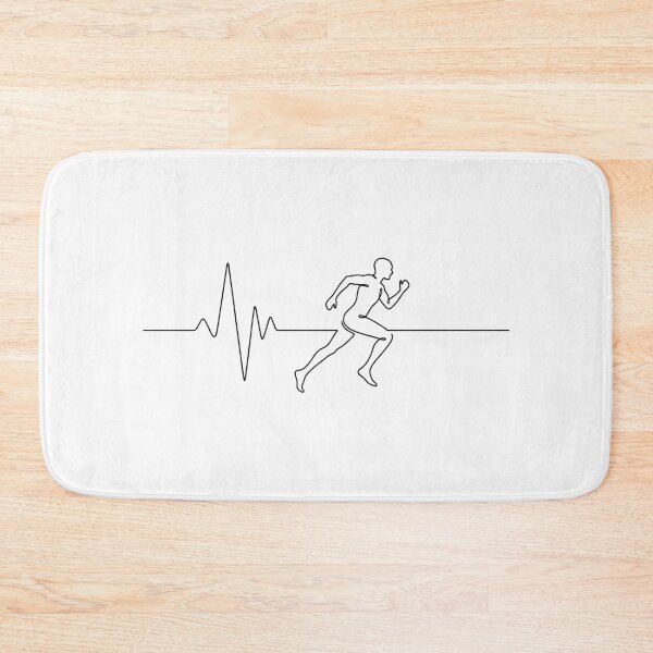 Item preview, Running Heartbeat Line Art – Dynamic Marathon & Runner Tattoo Design designed and sold by Fuechse.
