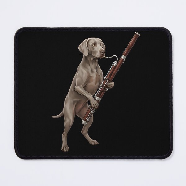Item preview, Weimaraner Playing Bassoon Player Bassoonist Dog Lover designed and sold by TerryConnells.