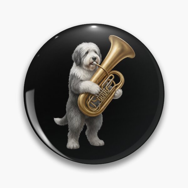 Item preview, Old English Sheepdog Playing Tuba Player Tubaist Dog Lover designed and sold by DoodleTortle.