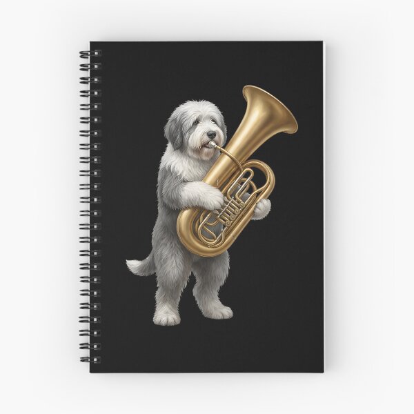 Item preview, Old English Sheepdog Playing Tuba Player Tubaist Dog Lover designed and sold by DoodleTortle.