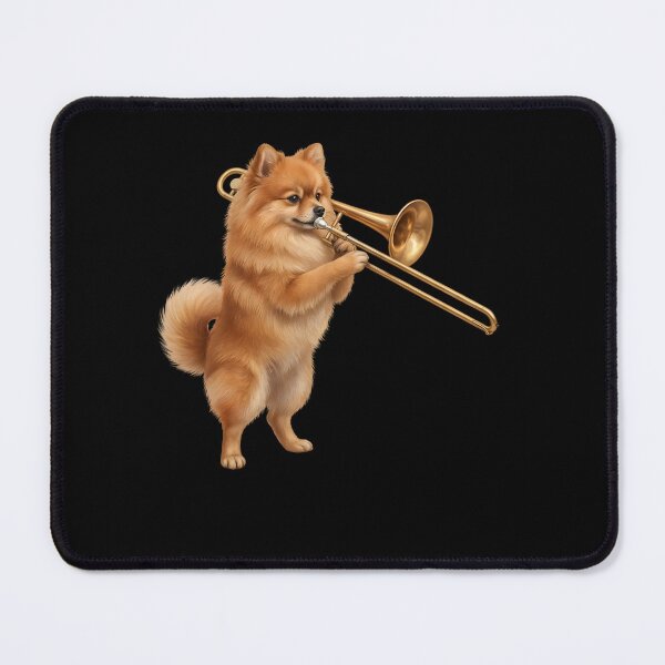 Item preview, Pomeranian Playing Trombone Player Trombonist Dog Lover designed and sold by DoodleTortle.