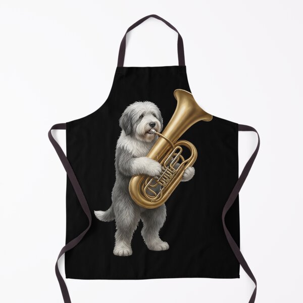 Item preview, Old English Sheepdog Playing Tuba Player Tubaist Dog Lover designed and sold by DoodleTortle.