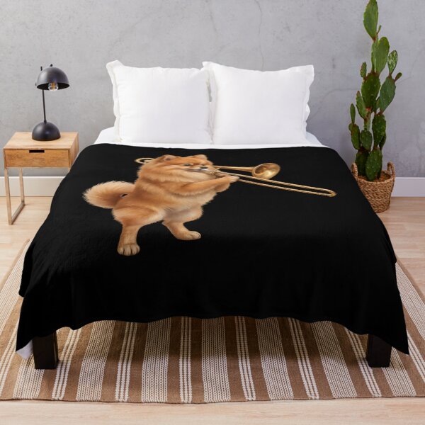 Item preview, Pomeranian Playing Trombone Player Trombonist Dog Lover designed and sold by DoodleTortle.