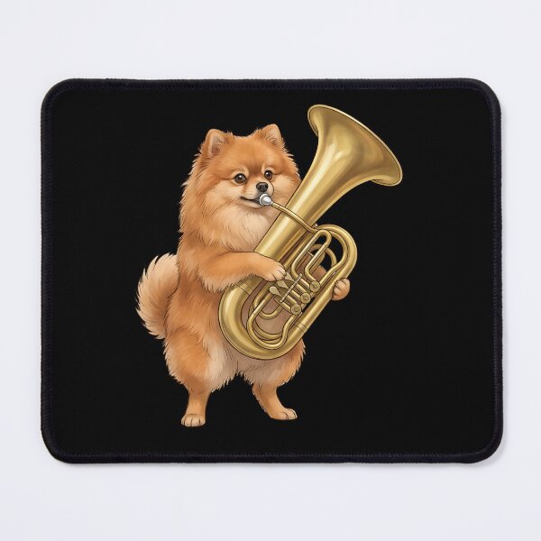 Item preview, Pomeranian Playing Tuba Player Tubaist Dog Lover designed and sold by DoodleTortle.