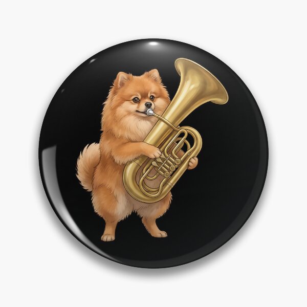 Item preview, Pomeranian Playing Tuba Player Tubaist Dog Lover designed and sold by DoodleTortle.