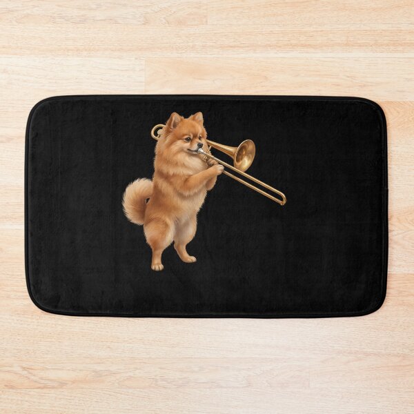 Item preview, Pomeranian Playing Trombone Player Trombonist Dog Lover designed and sold by DoodleTortle.