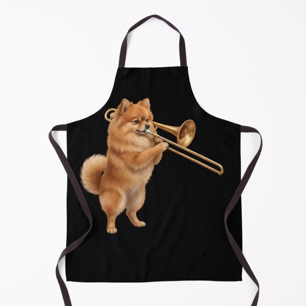 Item preview, Pomeranian Playing Trombone Player Trombonist Dog Lover designed and sold by DoodleTortle.