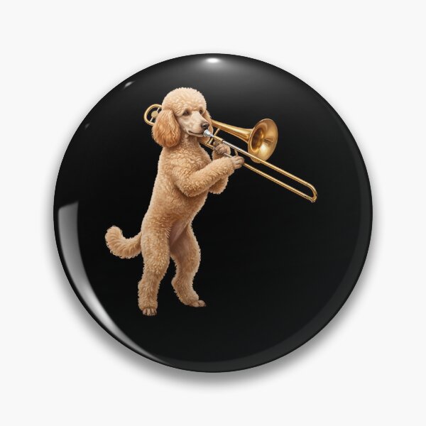Item preview, Poodle Playing Trombone Player Trombonist Dog Lover designed and sold by DoodleTortle.