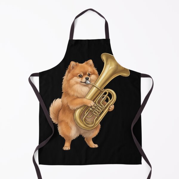 Item preview, Pomeranian Playing Tuba Player Tubaist Dog Lover designed and sold by DoodleTortle.