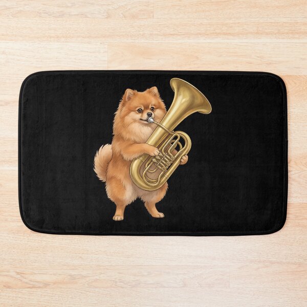Item preview, Pomeranian Playing Tuba Player Tubaist Dog Lover designed and sold by DoodleTortle.