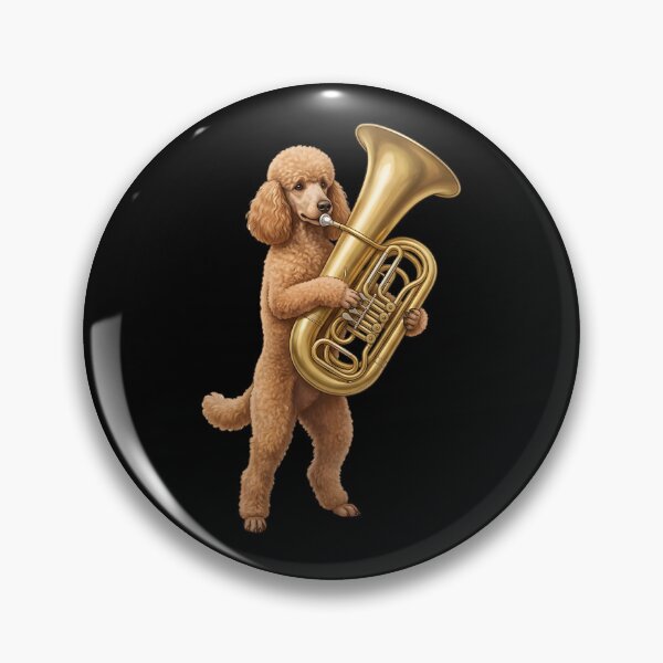 Item preview, Poodle Playing Tuba Player Tubaist Dog Lover designed and sold by DoodleTortle.