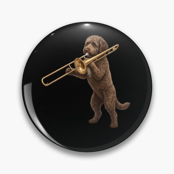 Item preview, Portuguese Water Dog Playing Trombone Player Trombonist Dog Lover designed and sold by DoodleTortle.