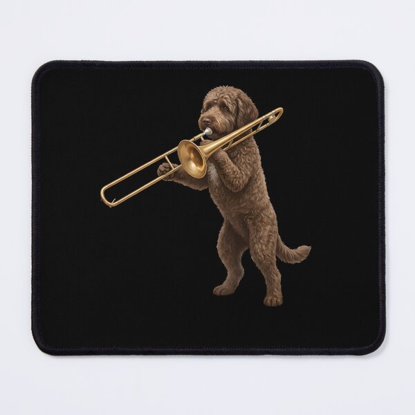 Item preview, Portuguese Water Dog Playing Trombone Player Trombonist Dog Lover designed and sold by DoodleTortle.