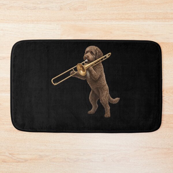 Item preview, Portuguese Water Dog Playing Trombone Player Trombonist Dog Lover designed and sold by DoodleTortle.
