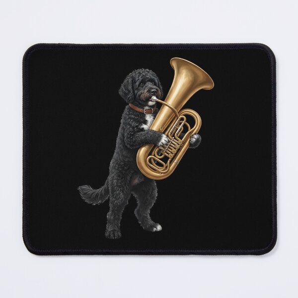 Item preview, Portuguese Water Dog Playing Tuba Player Tubaist Dog Lover designed and sold by DoodleTortle.