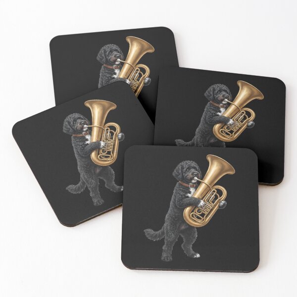 Item preview, Portuguese Water Dog Playing Tuba Player Tubaist Dog Lover designed and sold by DoodleTortle.