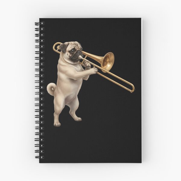Item preview, Pug Playing Trombone Player Trombonist Dog Lover designed and sold by DoodleTortle.