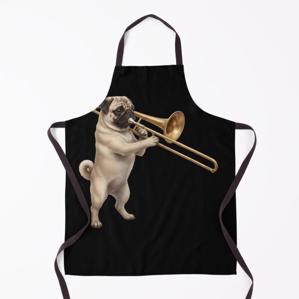 Item preview, Pug Playing Trombone Player Trombonist Dog Lover designed and sold by DoodleTortle.