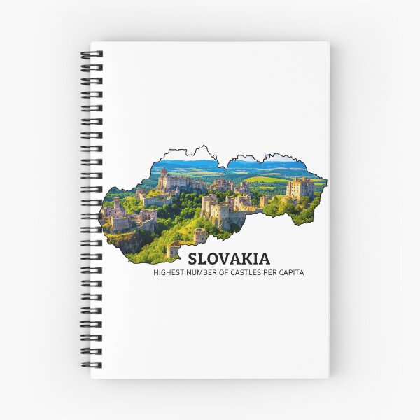 Item preview, Slovakia Map Land of Castles and Medieval Fortress Heritage Art designed and sold by AbulailArt.