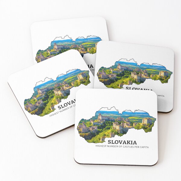 Item preview, Slovakia Map Land of Castles and Medieval Fortress Heritage Art designed and sold by AbulailArt.