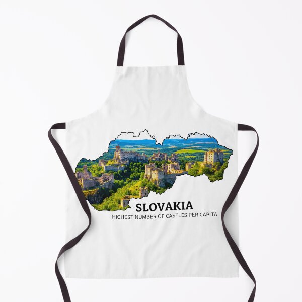 Item preview, Slovakia Map Land of Castles and Medieval Fortress Heritage Art designed and sold by AbulailArt.