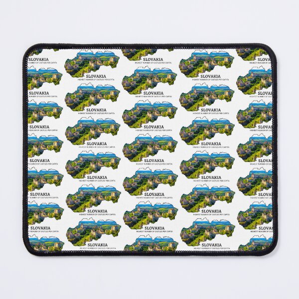 Item preview, Slovakia Map Land of Castles and Medieval Fortress Heritage Art designed and sold by AbulailArt.